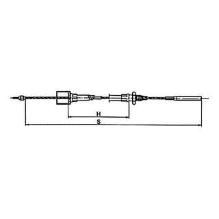 AL-KO Bowdenzge aushngbar Glocke 25,5mm ab Bj. 1/89, RB 3082/3062 HL 1950 mm / GL 2210 mm