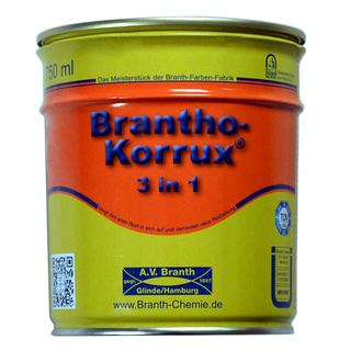Brantho Korrux 3 in 1 0,75 Liter Dose tiefschwarz RAL 9005