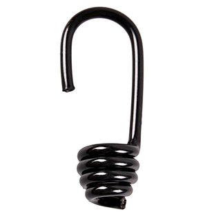 Spiralhaken für 6 mm Seil, schwarz, kunststoffummantelt