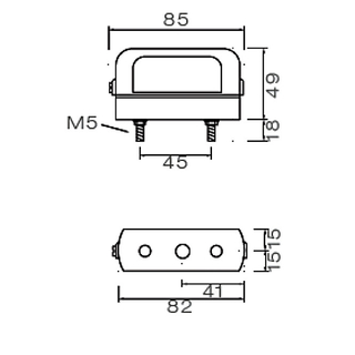 Regpoint, small Kennzeichenleuchte mit Sockel mit DC-Anschluss, 500 mm